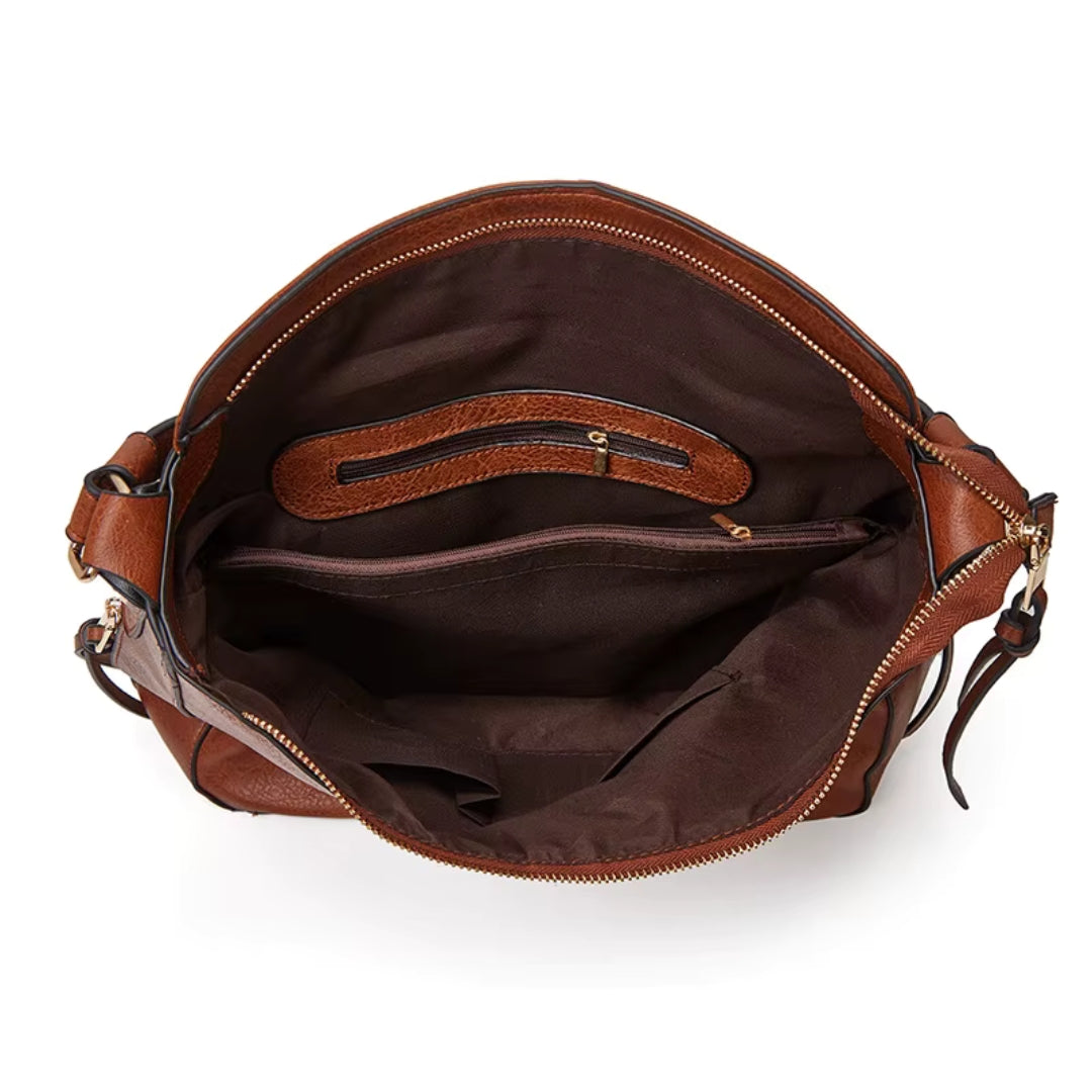 Nuvio™ Elegant leather bag with large capacity and side pockets