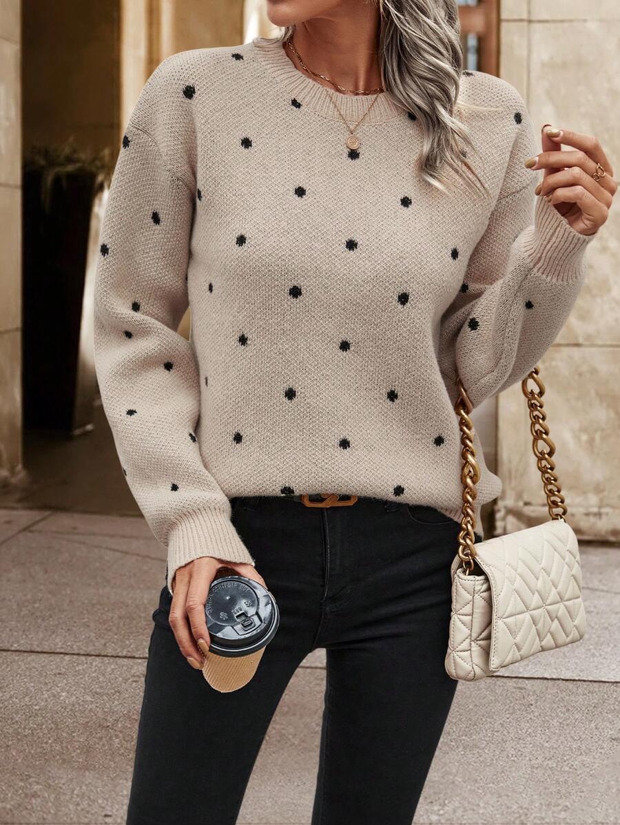 Nuvio™ Polka Dot Pattern Sweater