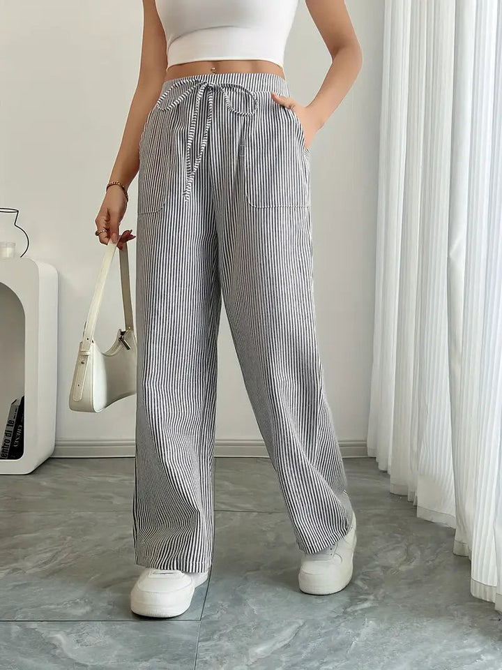 Nuvio™ Elegant Striped Pant With Pockets