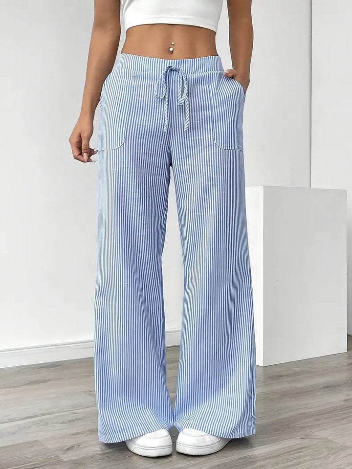 Nuvio™ Elegant Striped Pant With Pockets