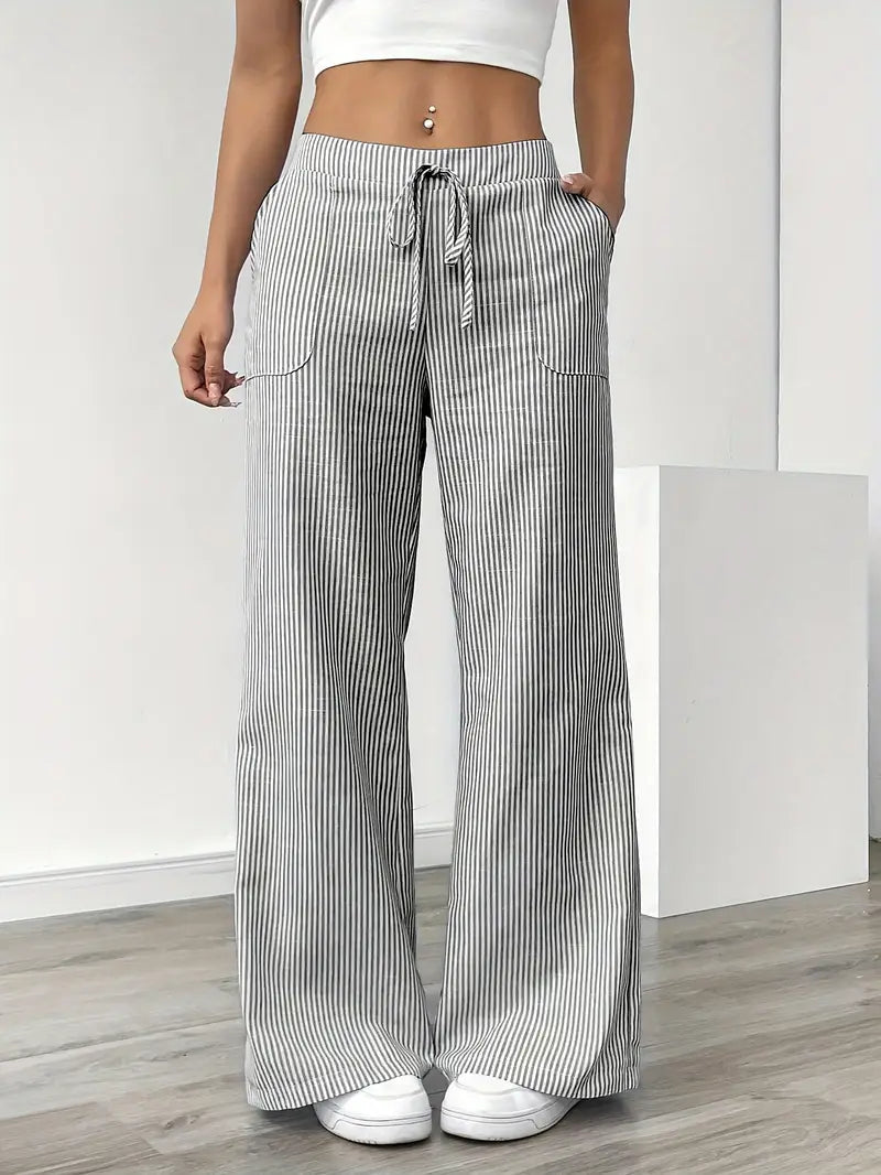 Nuvio™ Elegant Striped Pant With Pockets