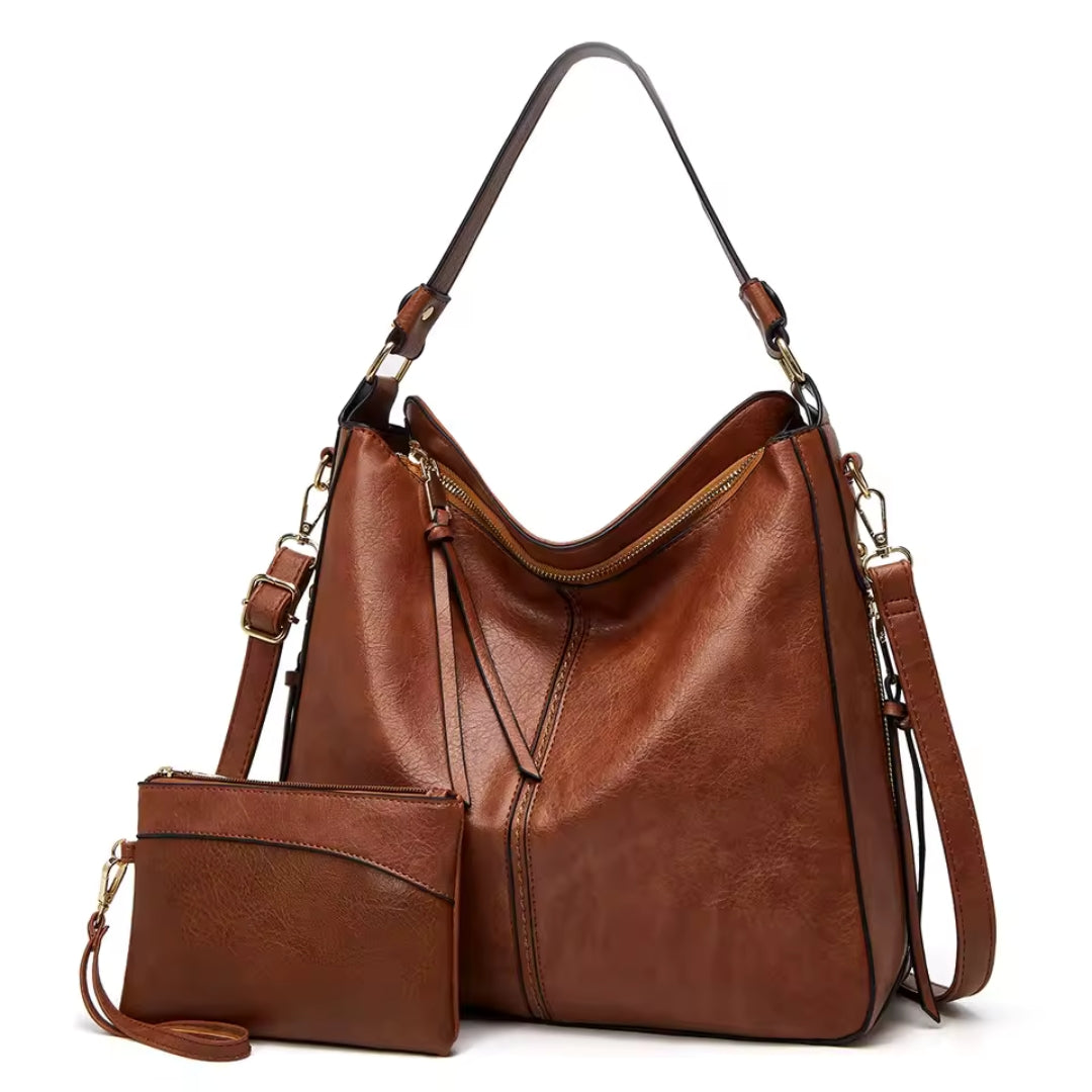 Nuvio™ Elegant leather bag with large capacity and side pockets