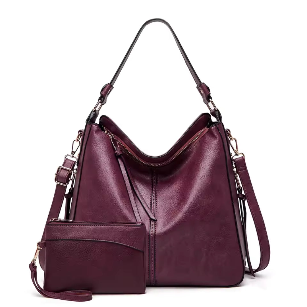 Nuvio™ Elegant leather bag with large capacity and side pockets