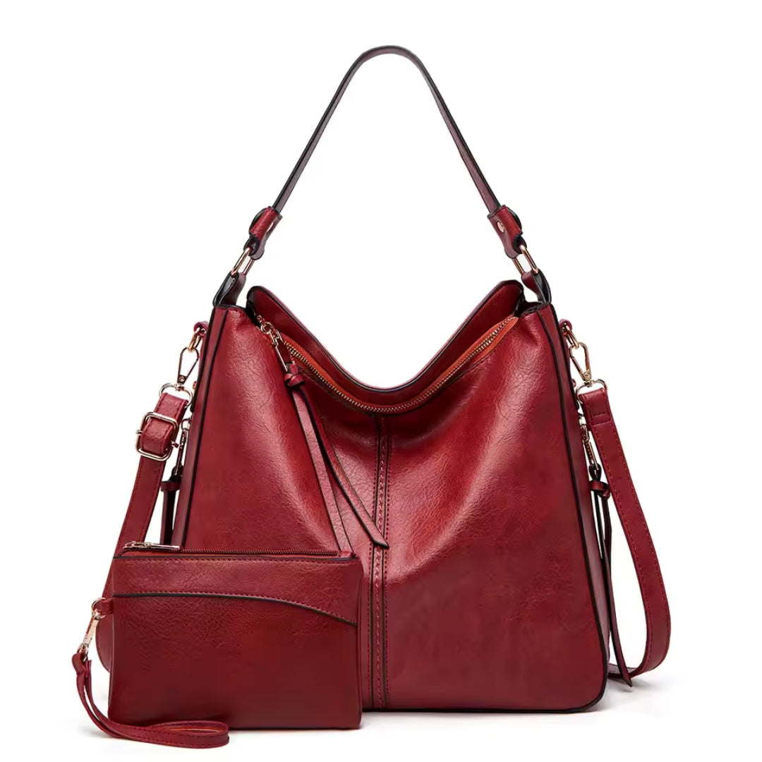 Nuvio™ Elegant leather bag with large capacity and side pockets