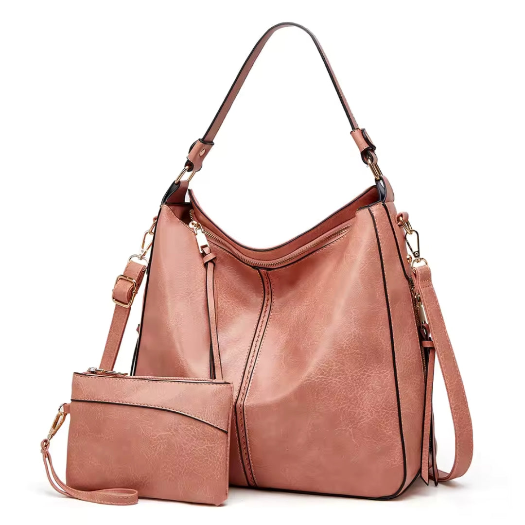 Nuvio™ Elegant leather bag with large capacity and side pockets