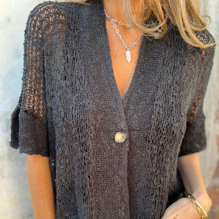 Nuvio™ knitted Top With one Button