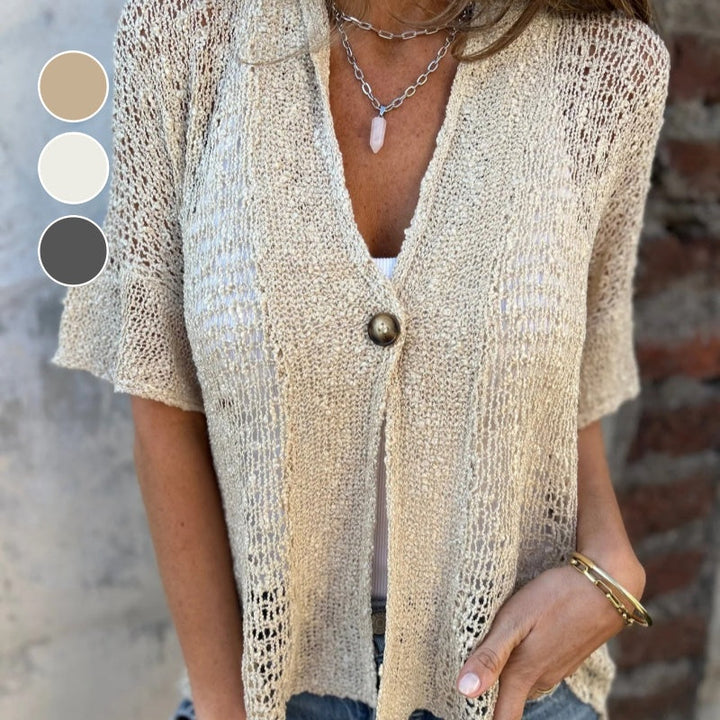 Nuvio™ knitted Top With one Button