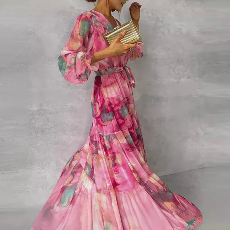 Nuvio™ Elegant Floral Handmade Dress