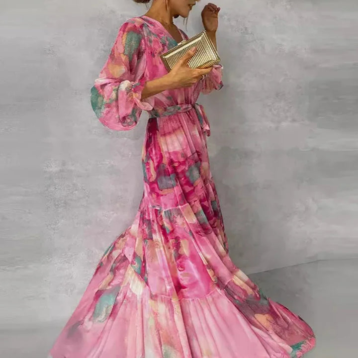 Nuvio™ Elegant Floral Handmade Dress